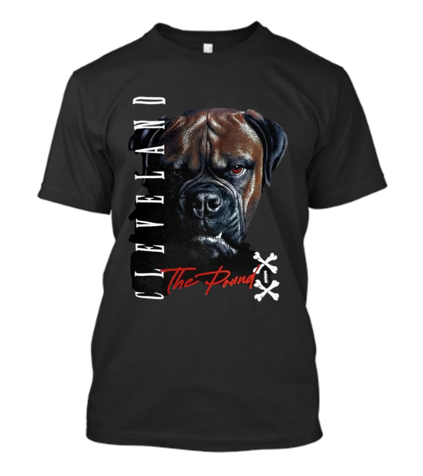 Cleveland Browns The Dawg Pound Boxer Dog Football Fan Art T-Shirt
