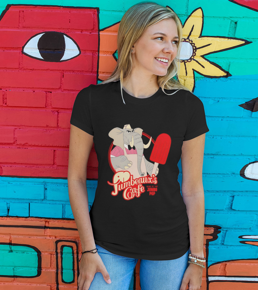 Disney Zootopia Jumbeaux’s Cafe Elephant Character Holding Ice Pop T-Shirt