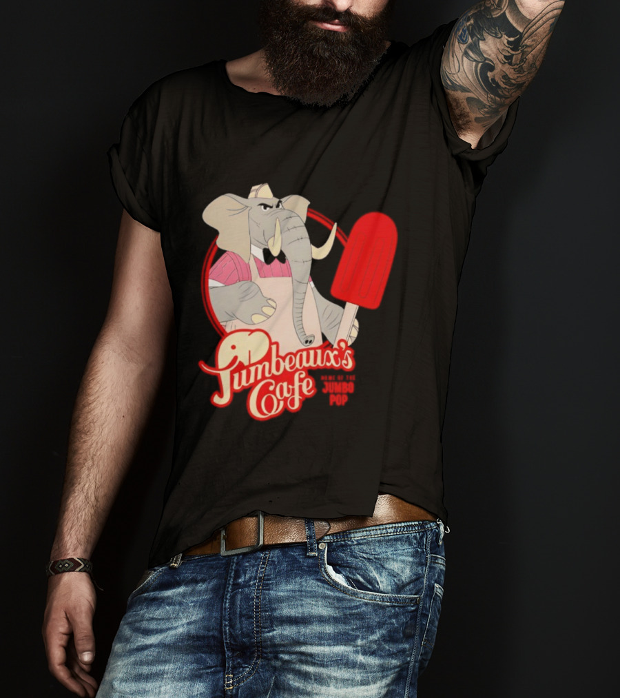 Disney Zootopia Jumbeaux’s Cafe Elephant Character Holding Ice Pop T-Shirt