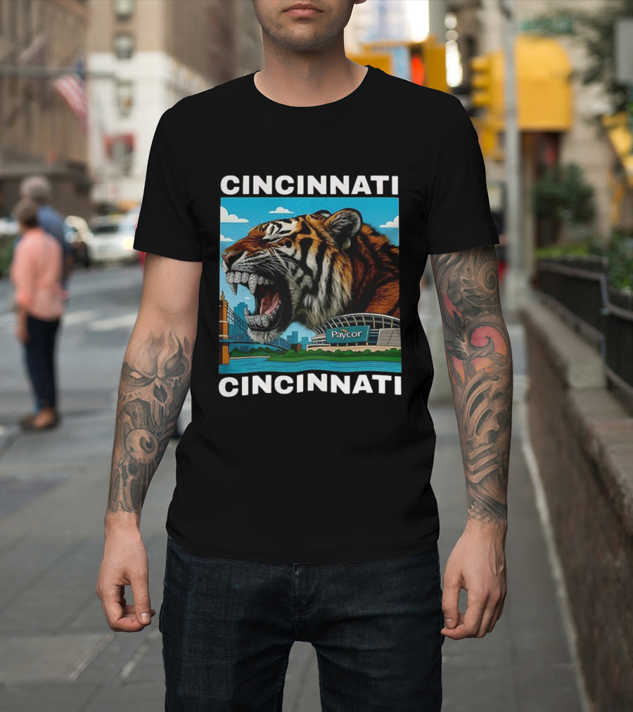 Cincinnati Tiger Iced Out Grillz Paycor Stadium Roar T-Shirt