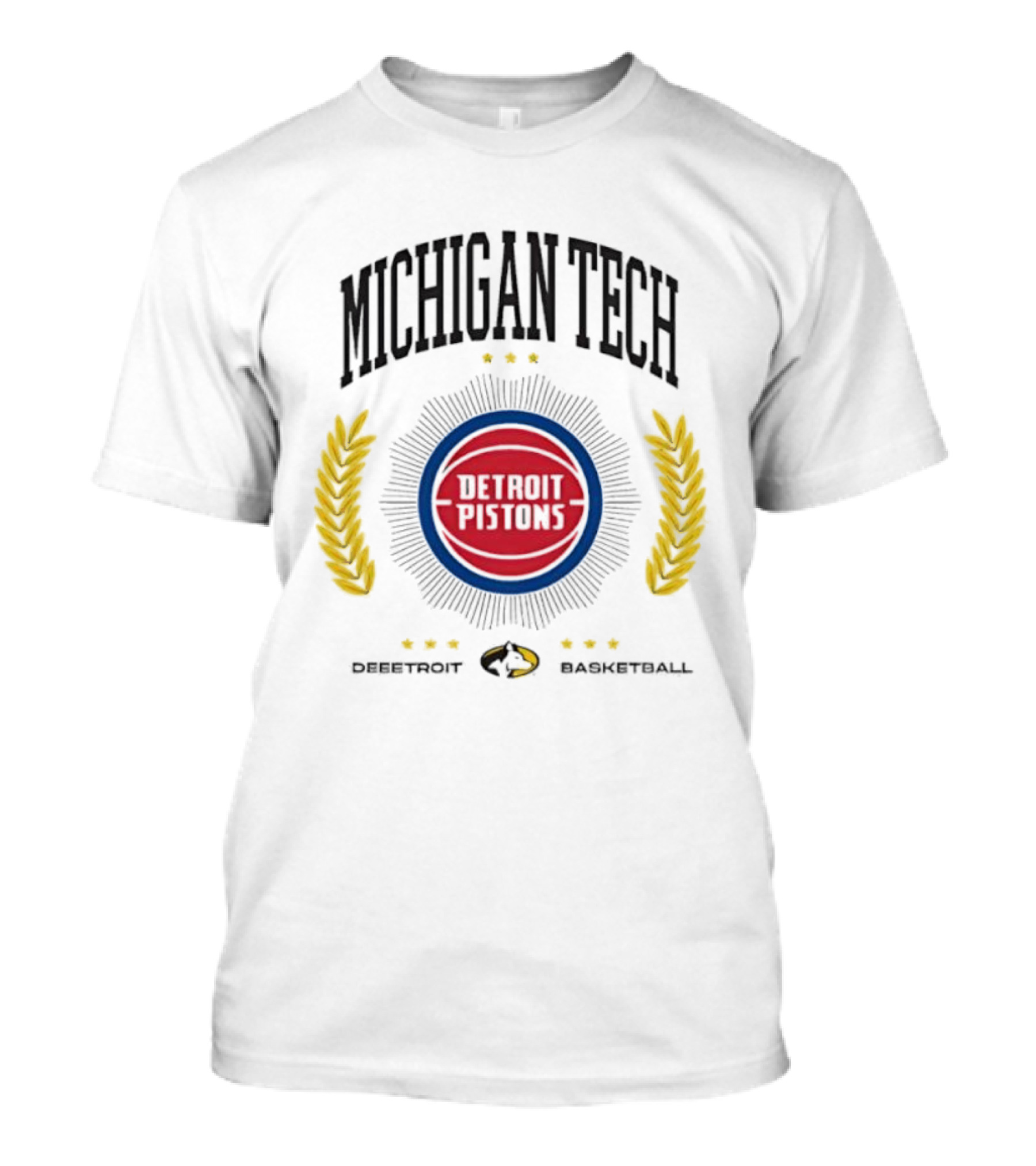 Michigan Tech Detroit Pistons Detroit Basketball T-Shirt