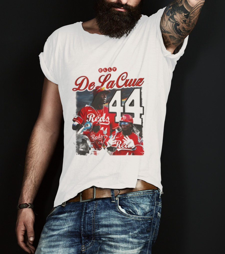 De La Cruz 44 Reds Vintage Style Electricidad Sports Icon T-Shirt