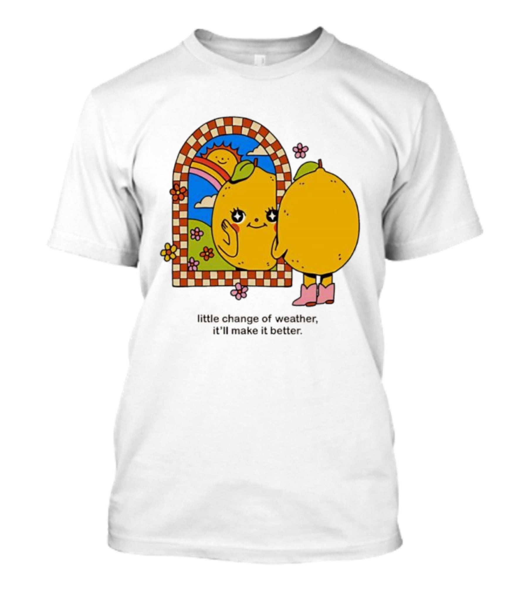 Maren Morris Lemon Little Change Of Weather Sunflower Mirror Boots T-Shirt