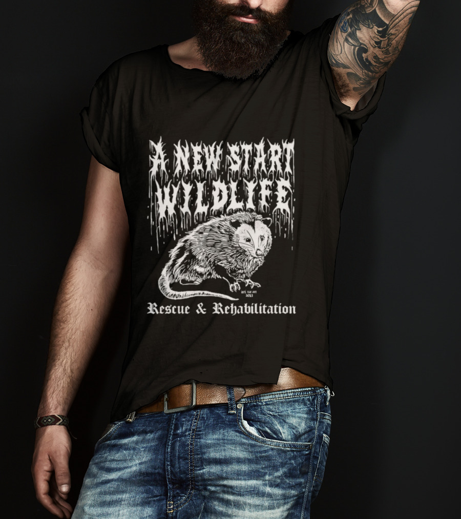 A New Start Wildlife Rescue Rehabilitation Rat Design T-Shirt