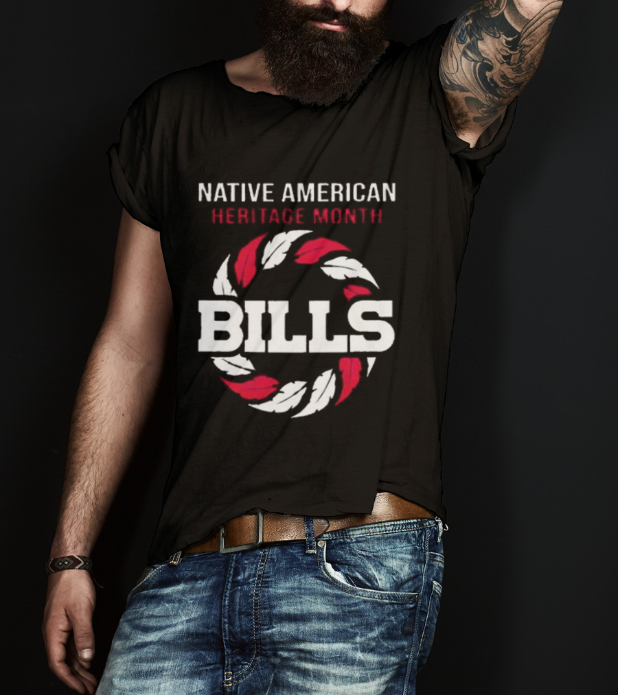 Buffalo Bills Native American Heritage Month Bills Wreath Design T-Shirt
