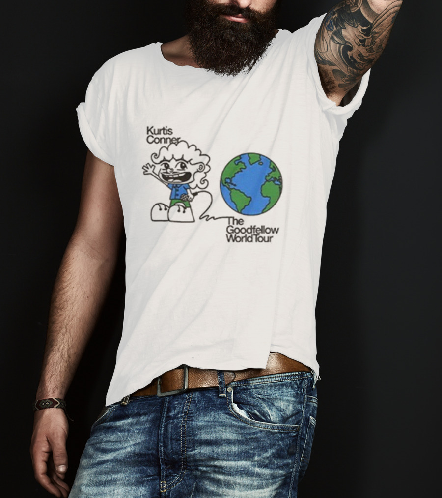 Kurtis Conner The Goodfellow World Tour 2025 Earth Character Illustration T-Shirt
