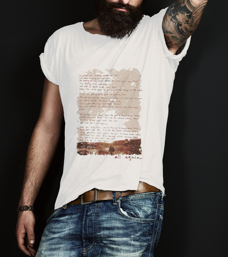 Charles Wesley Godwin Lyrics All Again Vintage Rustic Style T-Shirt