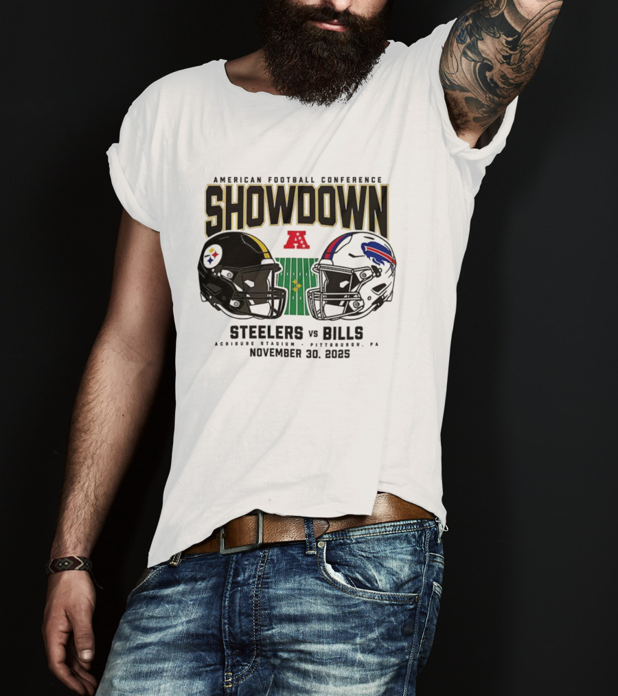 Steelers Vs Bills NFL Showdown November 30 2025 T-Shirt