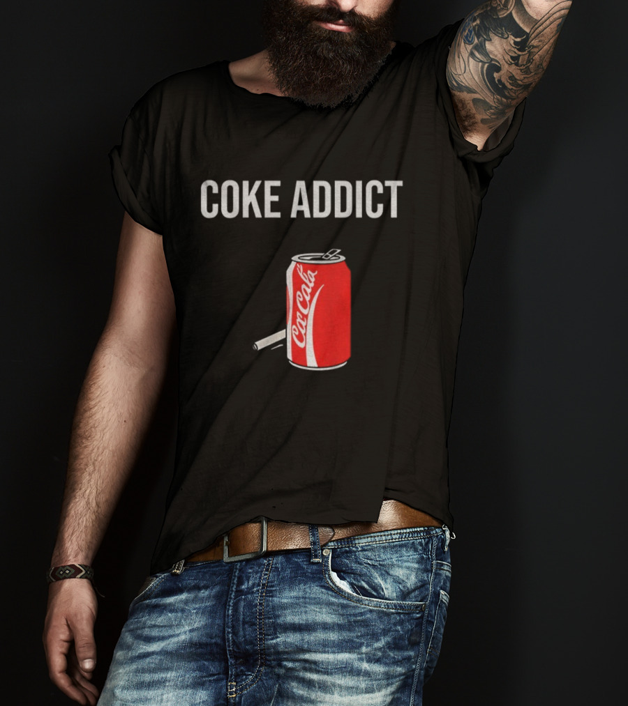 Coke Addict Parody Can And Cigarette T-Shirt