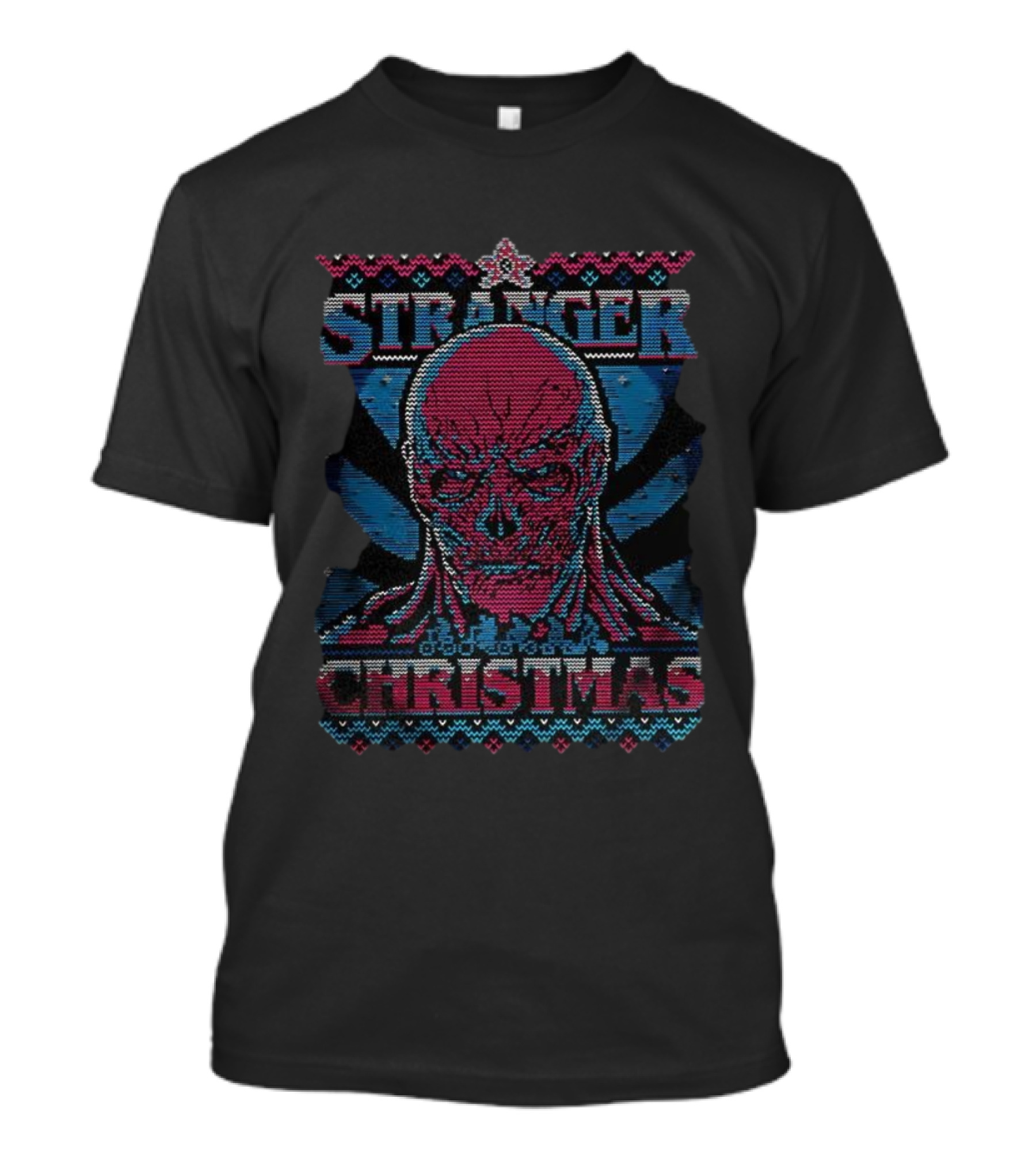 Stranger Things Vecna Christmas Holiday Sweater Style T-Shirt