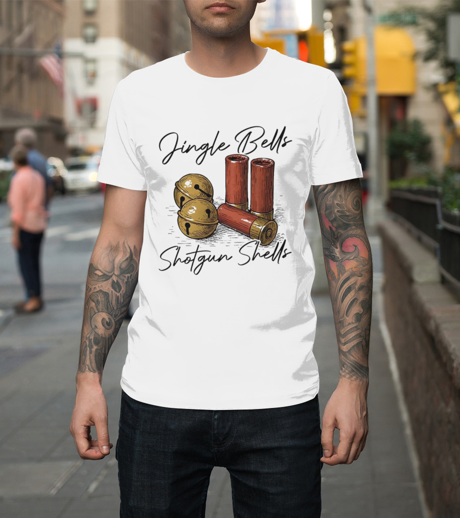 Jingle Bells Shotgun Shells Christmas T-Shirt