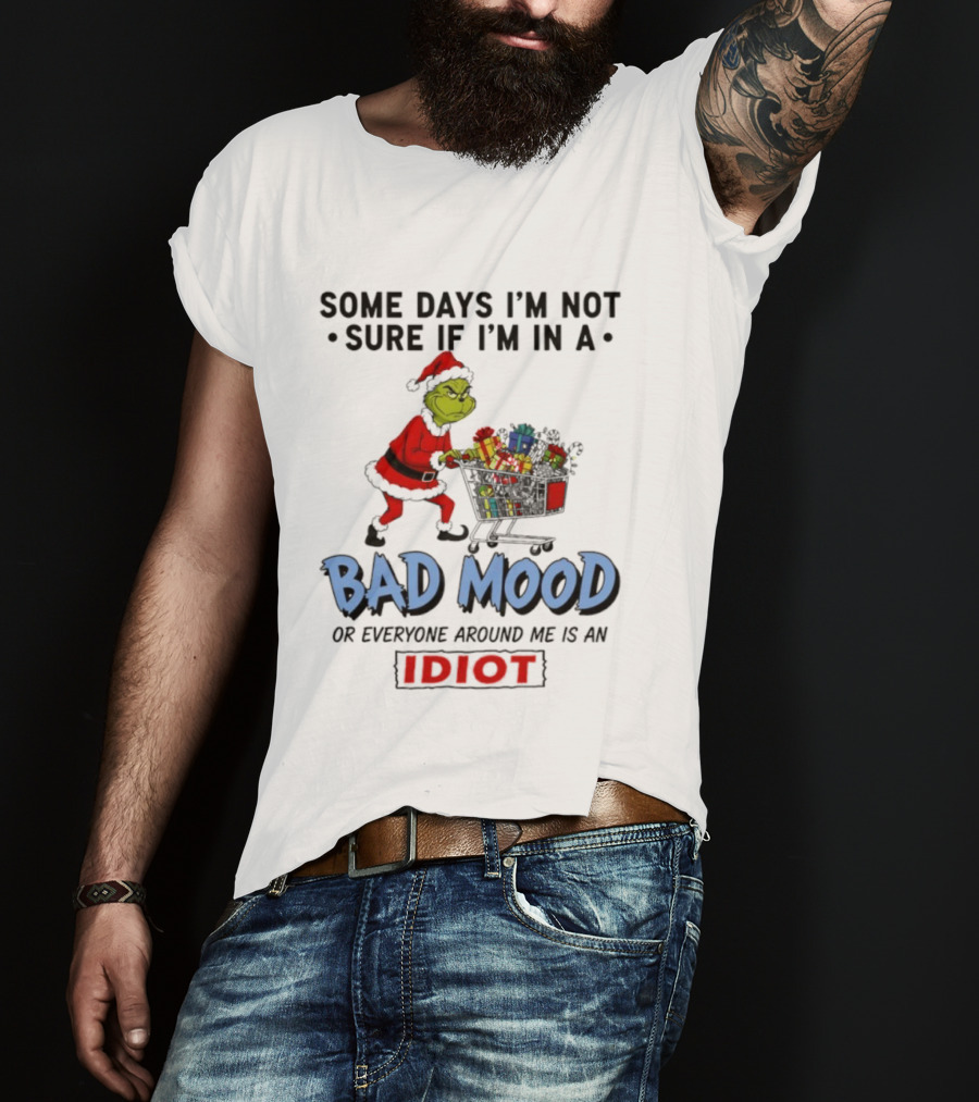 Grinch Some Days I'm Not Sure If I'm In A Bad Mood Or Everyone Around Me Is An Idiot T-Shirt