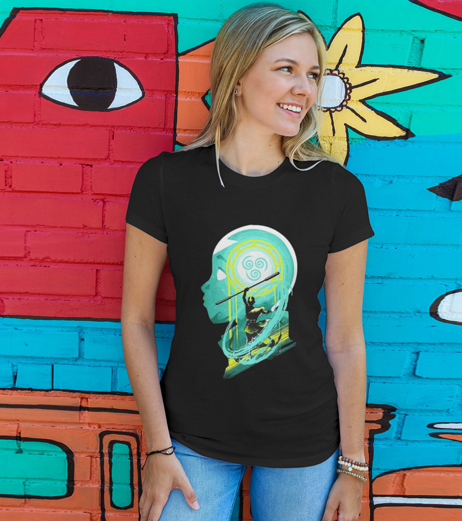 Aang Avatar The Last Airbender Water Tribe Symbol Silhouette T-Shirt