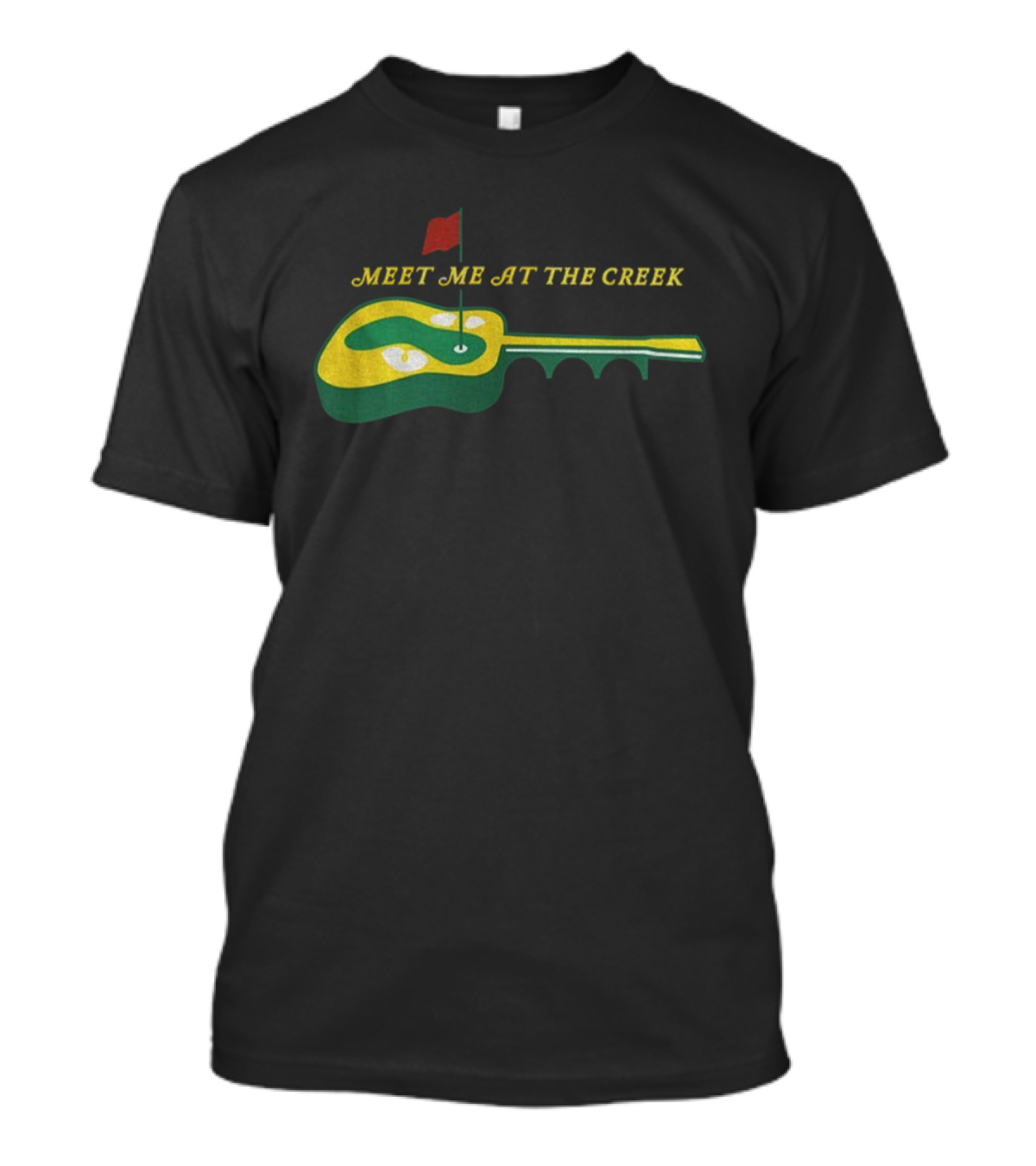 Meet Me At The Creek Guitar Golf Course T-Shirt