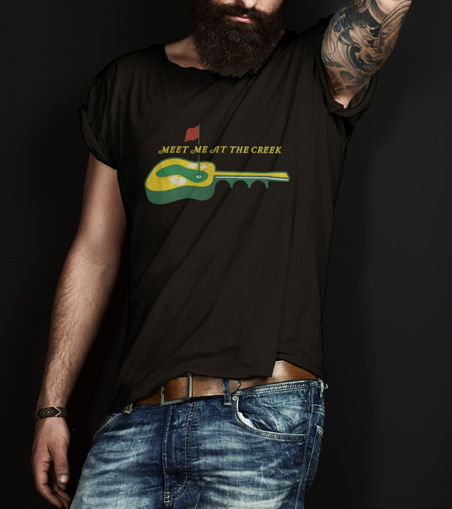 Meet Me At The Creek Guitar Golf Course T-Shirt