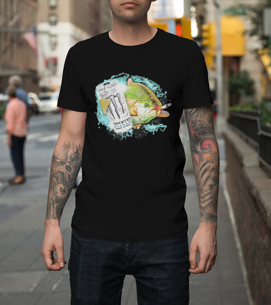 Dope Ass Fish Monster Energy Zero Sugar Cigarettes T-Shirt