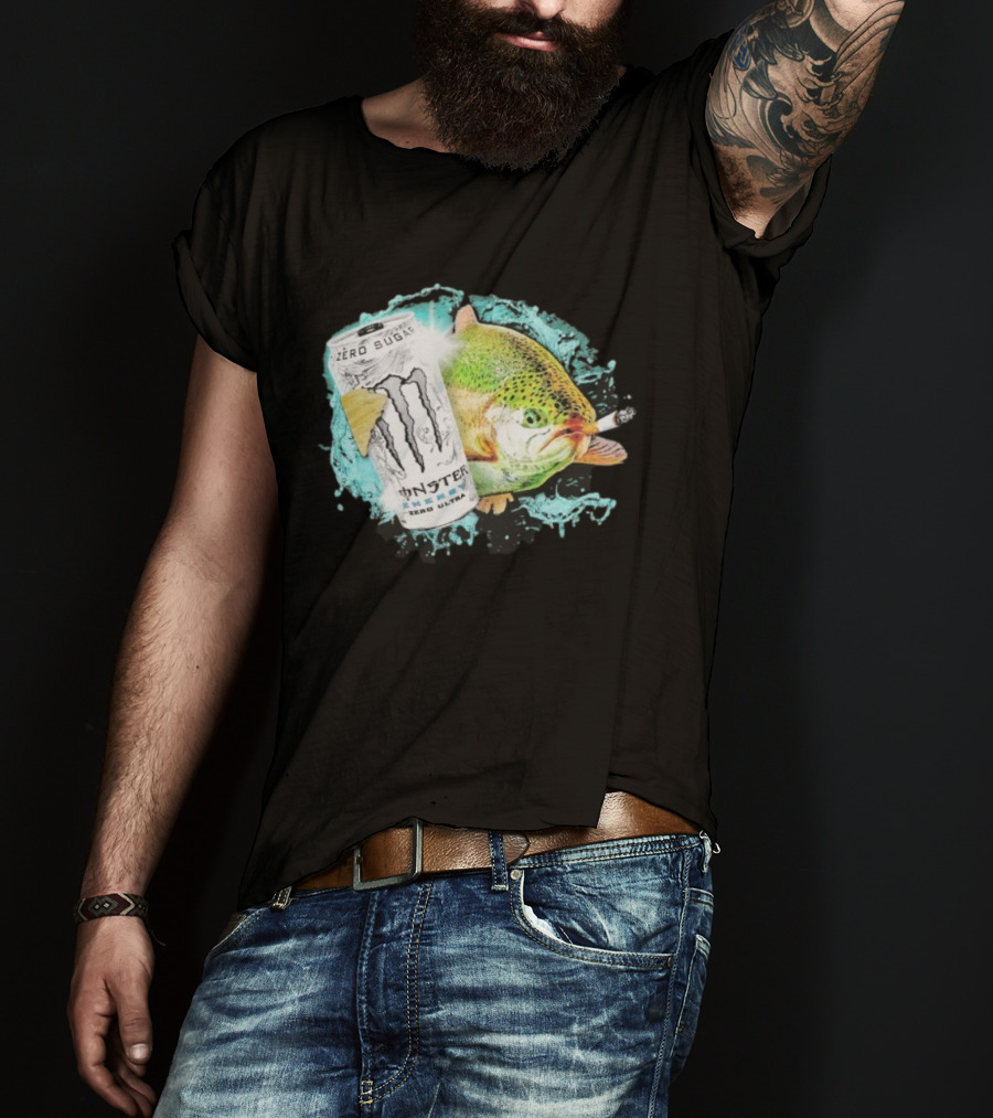 Dope Ass Fish Monster Energy Zero Sugar Cigarettes T-Shirt