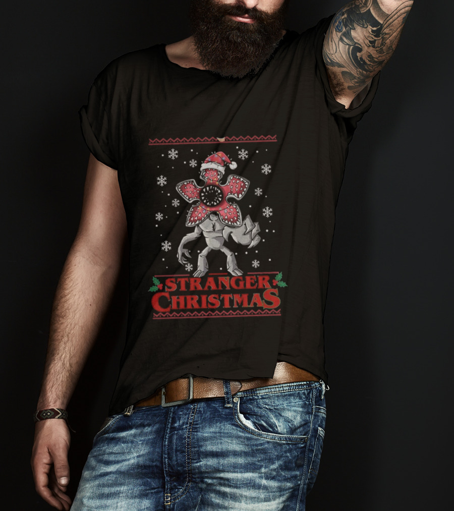 Stranger Christmas Monster From Upside Down Ugly Christmas Family T-Shirt