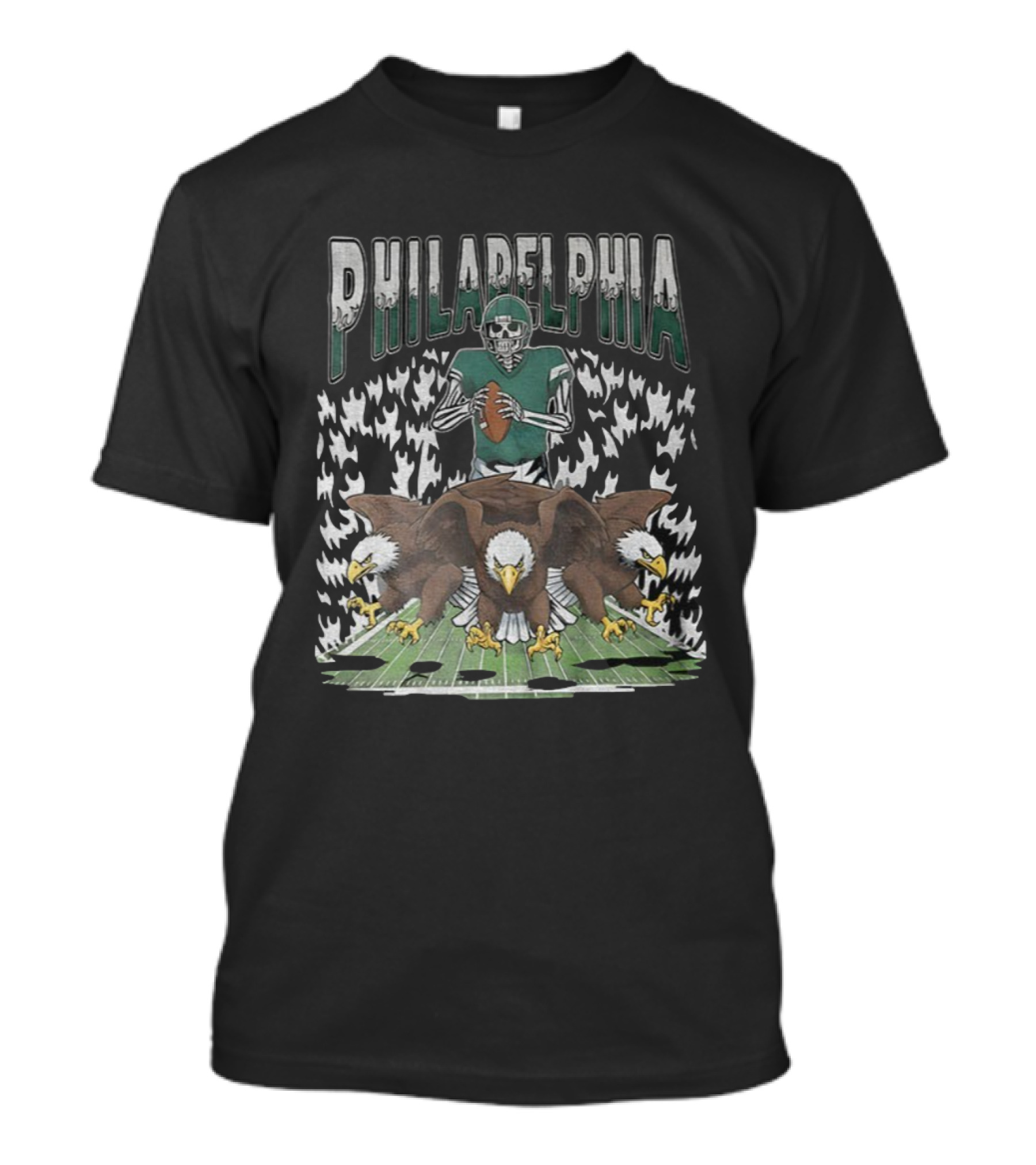 Philadelphia Skeleton Eagles Football Game Day T-Shirt