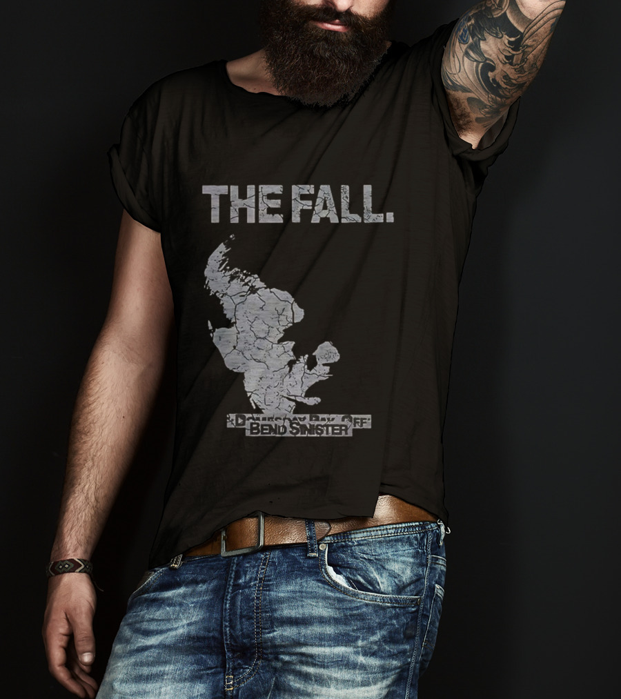 Bend Sinister The Fall Map Cracked Text Style T-Shirt