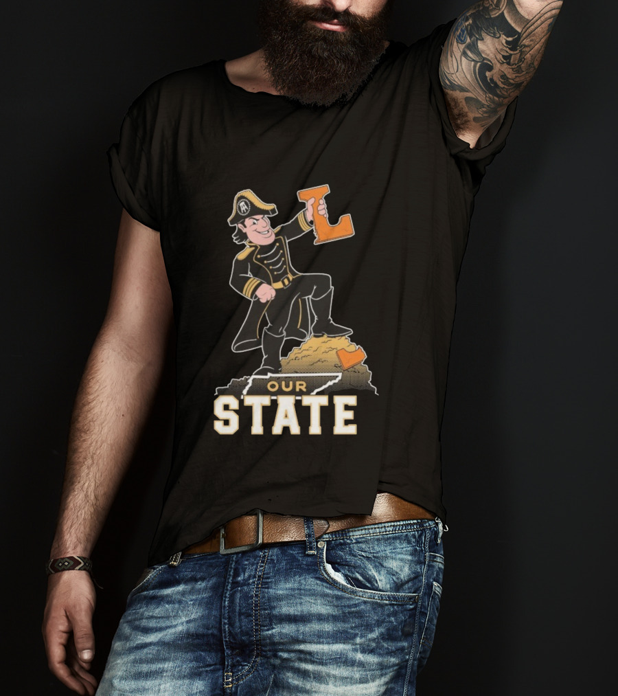 Vanderbilt Commodores Mascot Holding L Our State T-Shirt