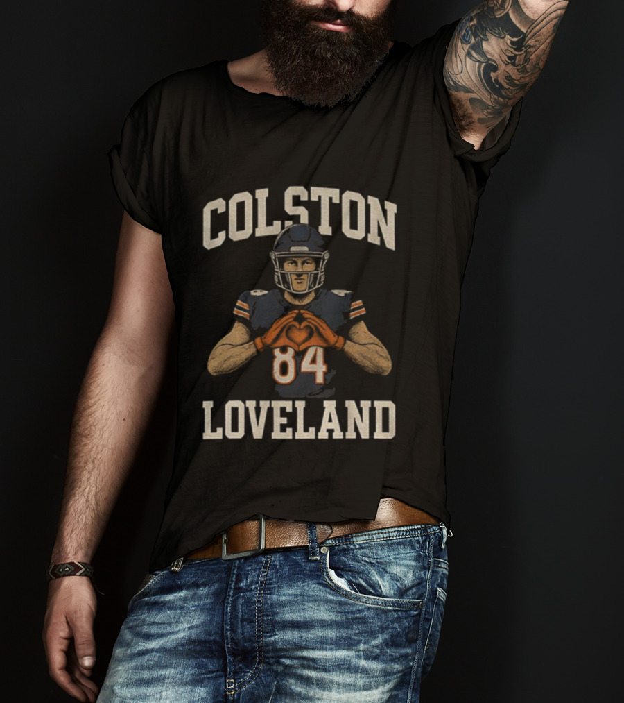 Colston Loveland 84 Chicago Bears Retro Player Style T-Shirt