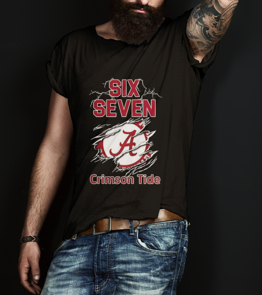 Six Seven Crimson Tide Inspo T-Shirt
