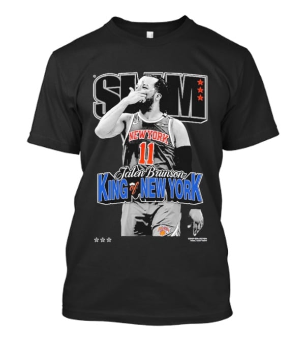 Jalen Brunson King Of New York Knicks Slam 11 Jersey T-Shirt