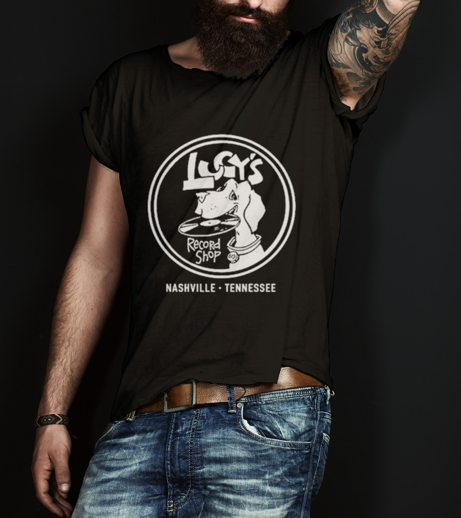 Lucy’s Record Shop Nashville Tennessee Iconic Music Venue Retro Logo T-Shirt