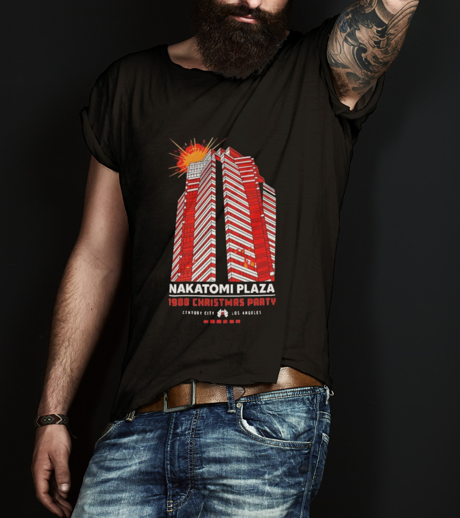 Nakatomi Plaza 1988 Christmas Party Die Hard Century City Los Angeles Explosion Scene T-Shirt