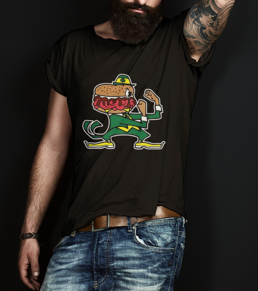 Notre Dame Fighting Irish Burger Character T-Shirt
