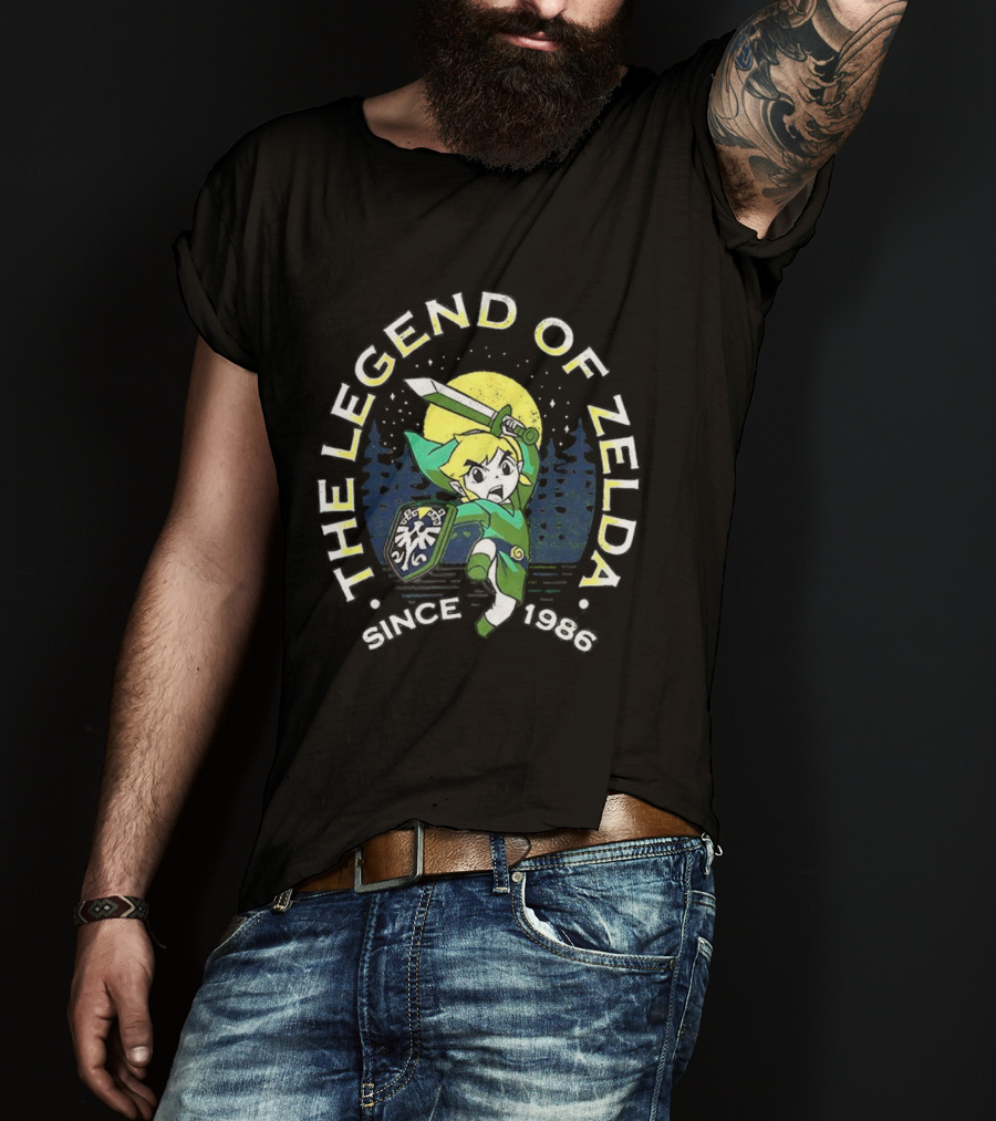 The Legend Of Zelda Link Crest Since 1986 Forest Adventure T-Shirt