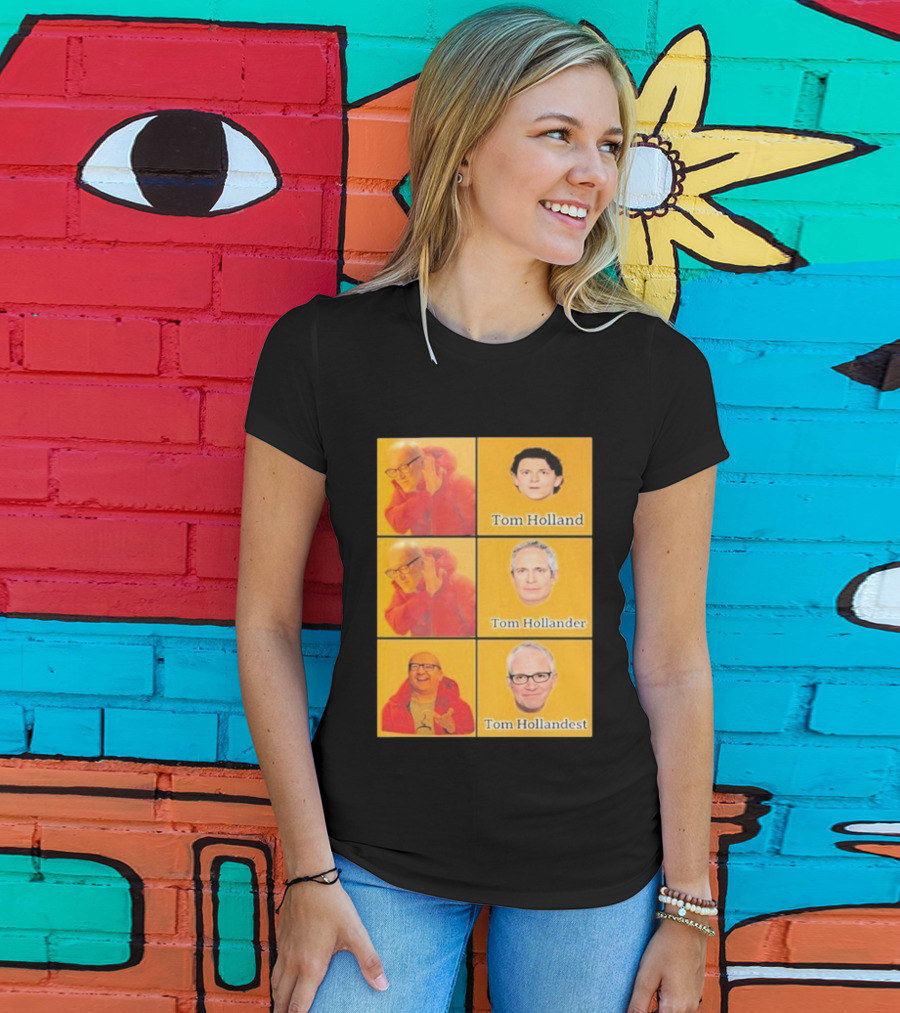 Tom Holland Tom Hollander Tom Hollandest Face Grid T-Shirt