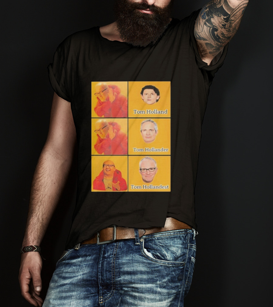 Tom Holland Tom Hollander Tom Hollandest Face Grid T-Shirt