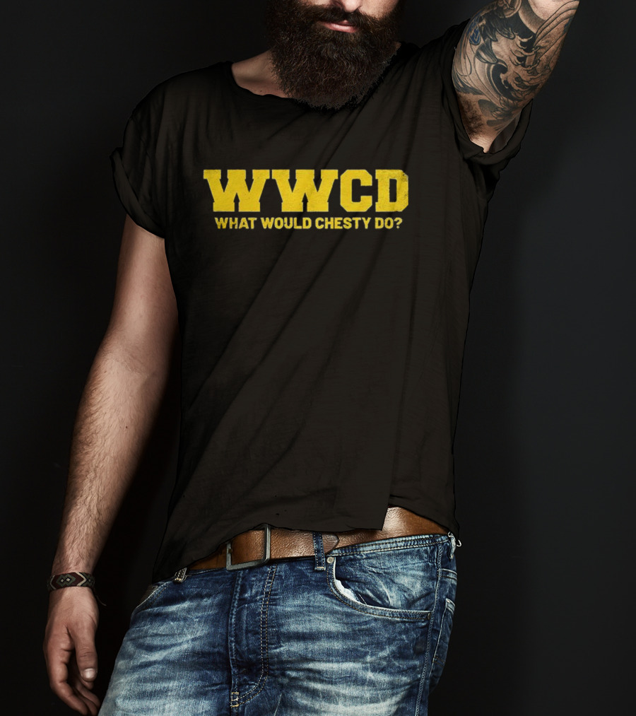 WWCD What Would Chesty Do Retro Distressed Military Tribute T-Shirt