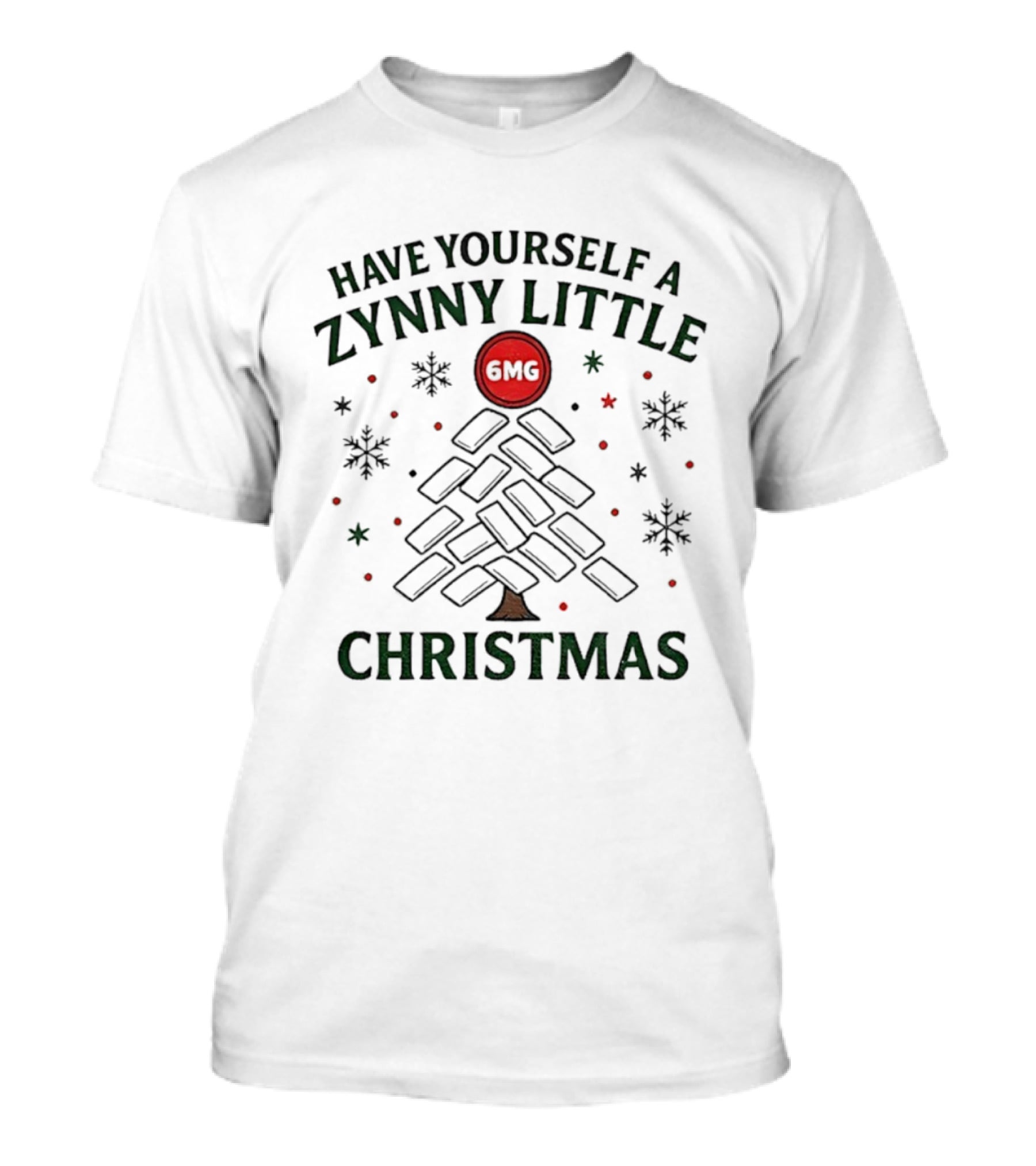 Have Yourself A Zynny Little Christmas ZMC Snowflakes Tree T-Shirt