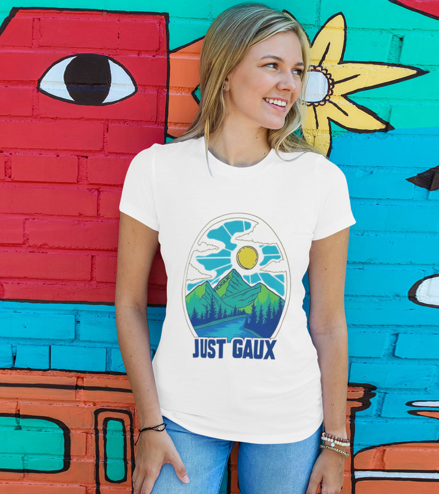 Just Gaux Margaux Alvarez Vintage Rogue Mountain Sun Art T-Shirt
