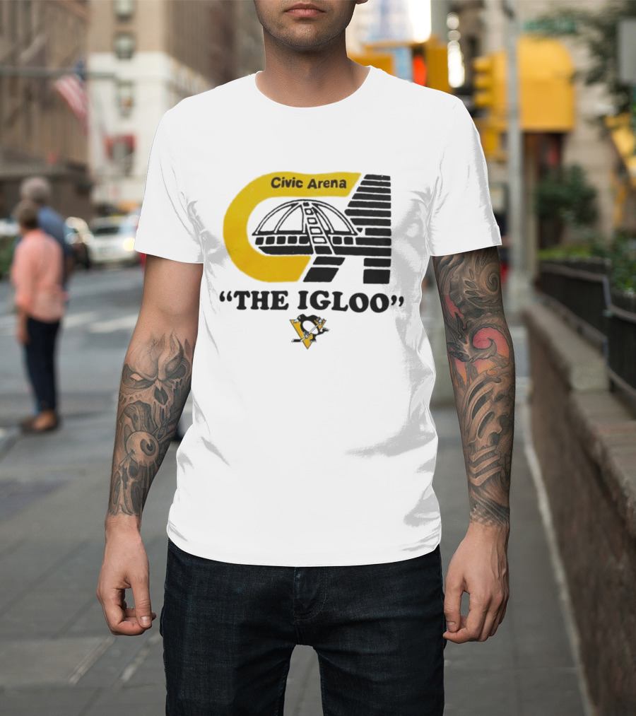 Civic Arena The Igloo Pittsburgh Penguins Retro Style T-Shirt