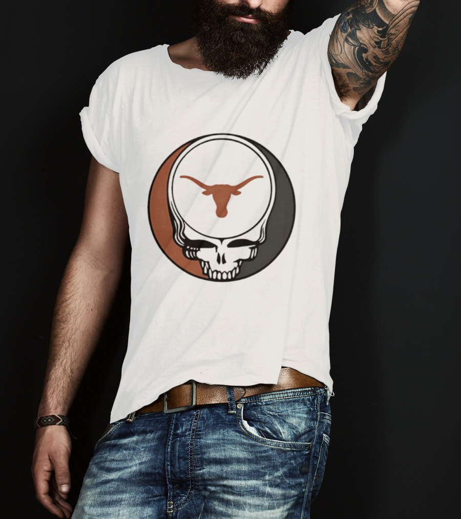 University Of Texas Longhorns Grateful Dead Skull Emblem T-Shirt