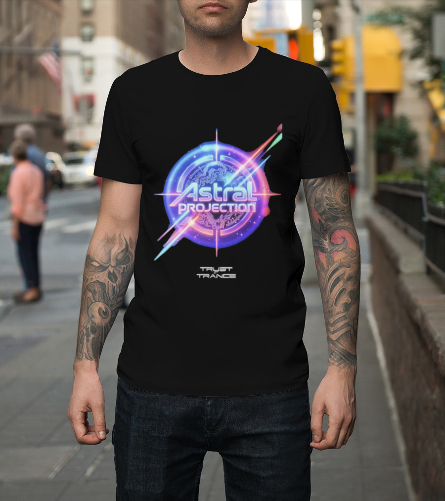 Astral Projection Trust In Trances Psychedelic Journey Circular Emblem T-Shirt