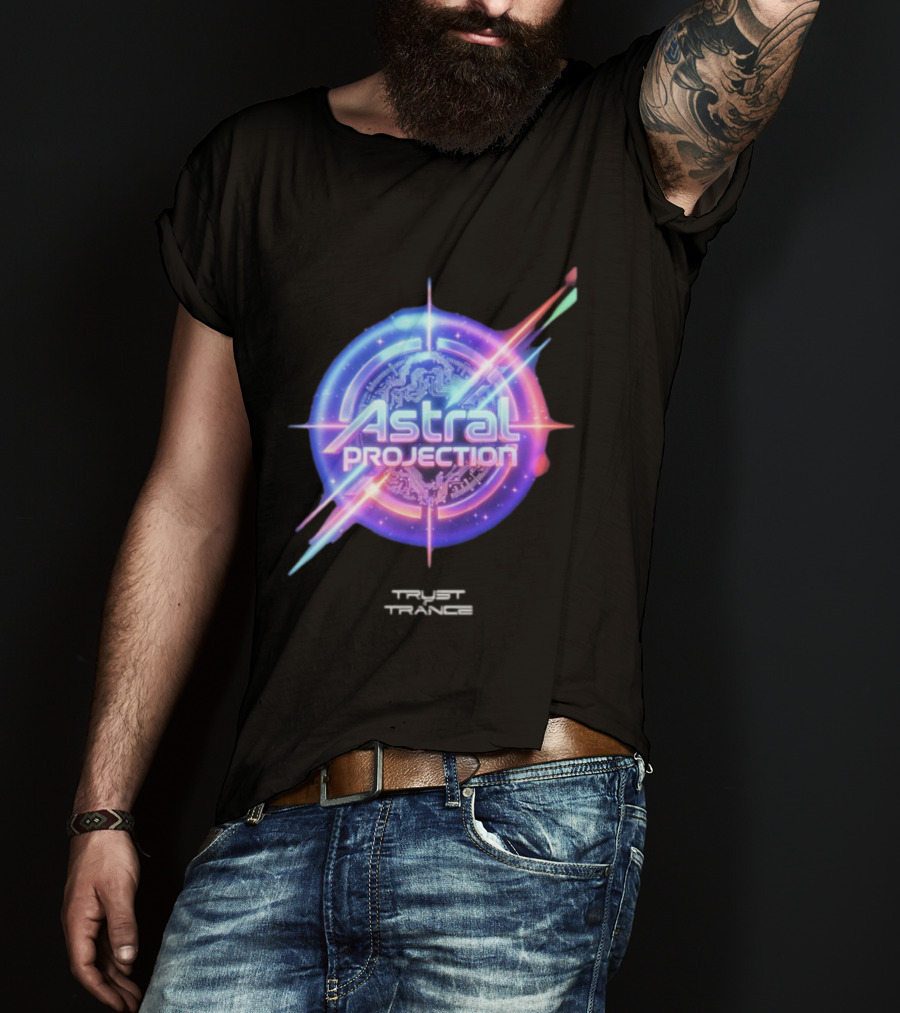 Astral Projection Trust In Trances Psychedelic Journey Circular Emblem T-Shirt