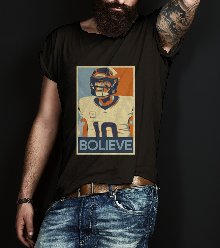 Bo Nix Bolieve Broncos Hope Retro Style T-Shirt