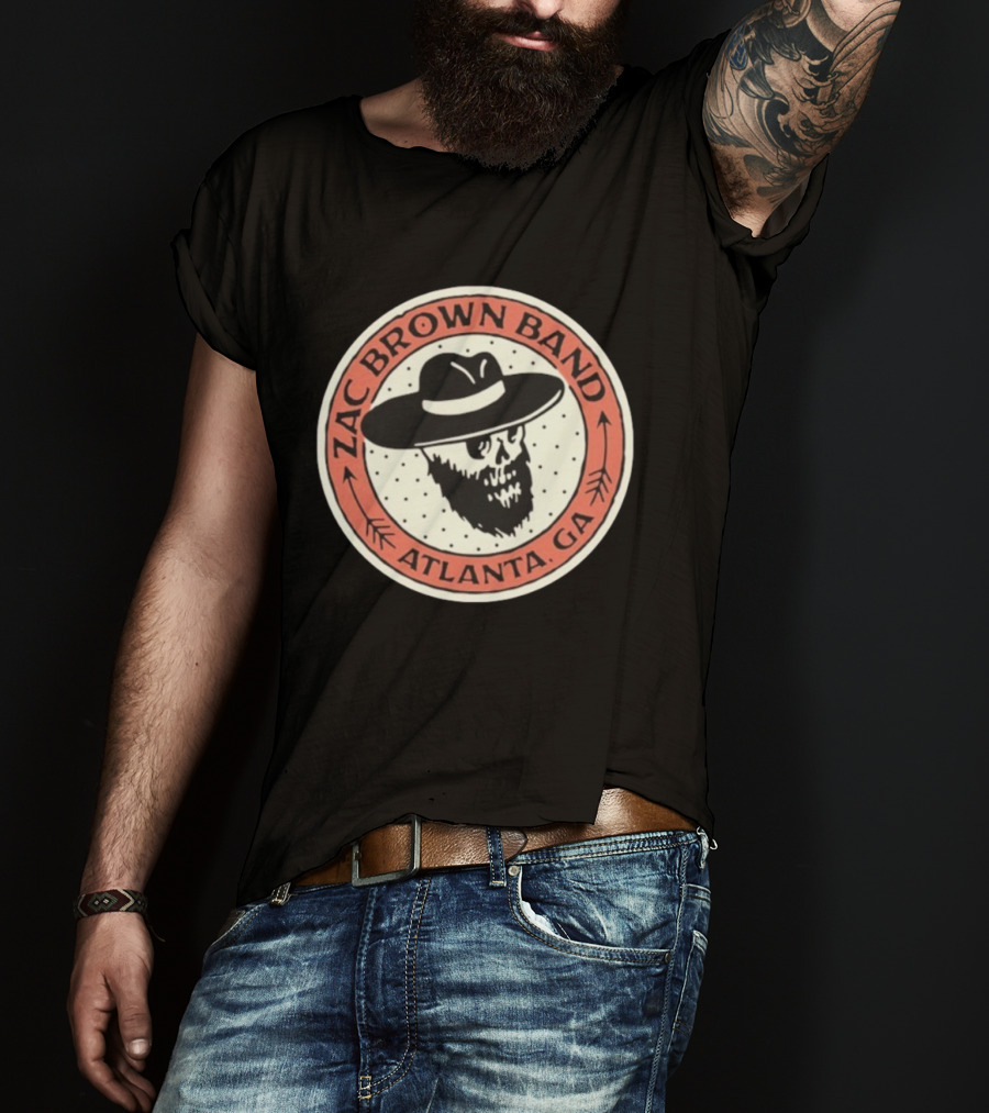 Zac Brown Band Bearded Skull Atlanta GA T-Shirt