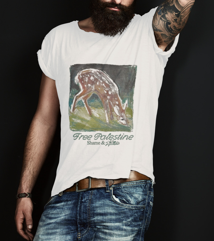Free Palestine Shame Refugees Deer T-Shirt