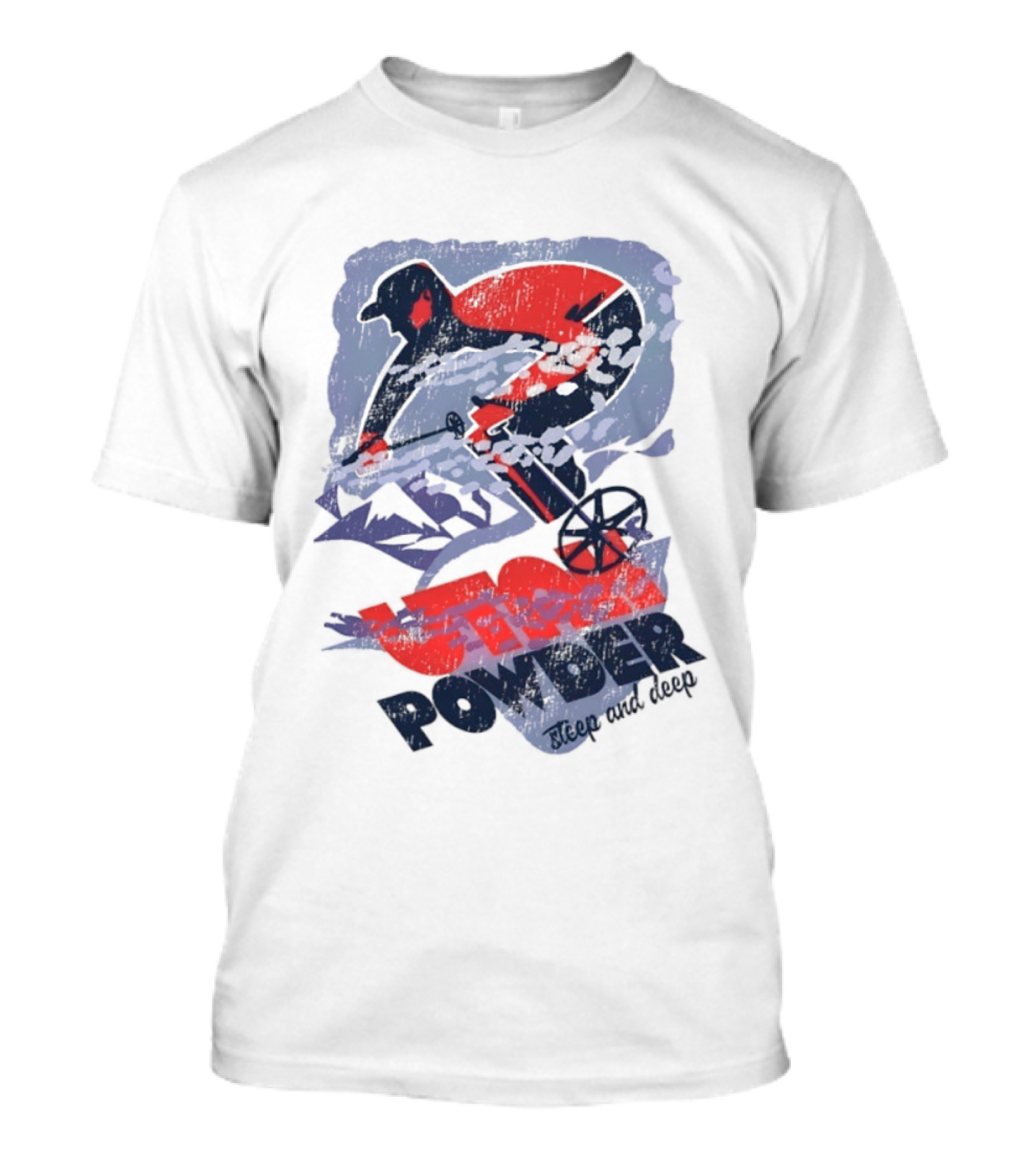 Utah Utes Football Steep Powder Skiing T-Shirt