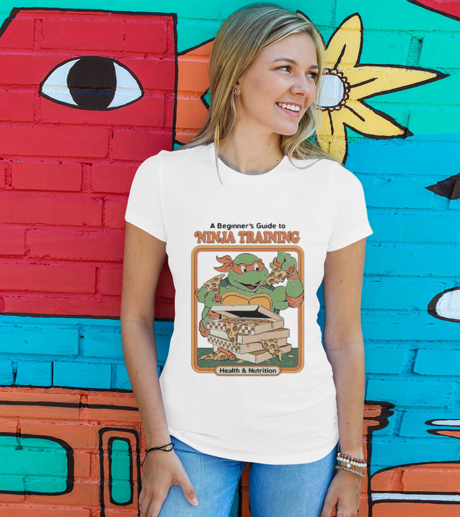 A Beginner’s Guide To Ninja Training Pizza Eating Health And Nutrition T-Shirt