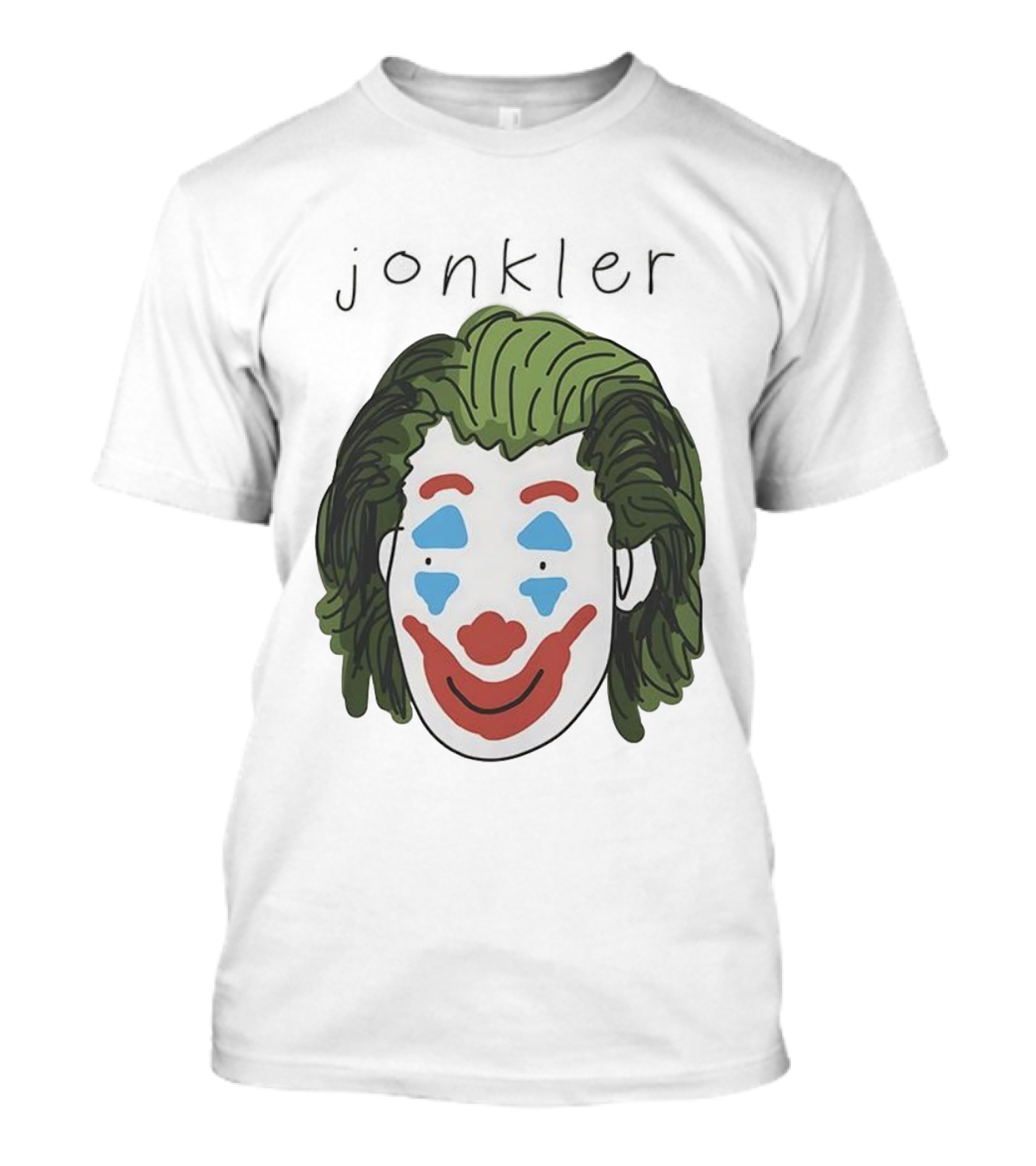 Jonkler Joker Face Green Hair Clown Makeup T-Shirt