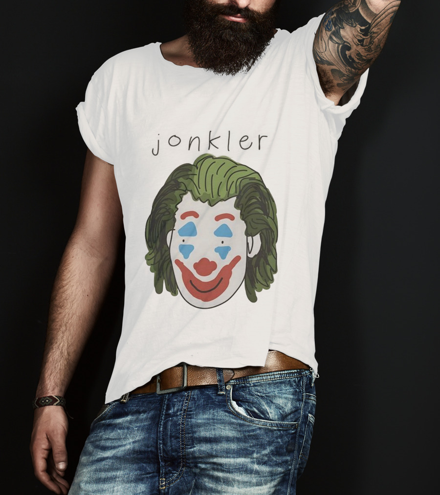 Jonkler Joker Face Green Hair Clown Makeup T-Shirt