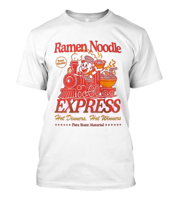 Ramen Noodle Express Hot Dinners Hot Winners Fun Steam Material T-Shirt