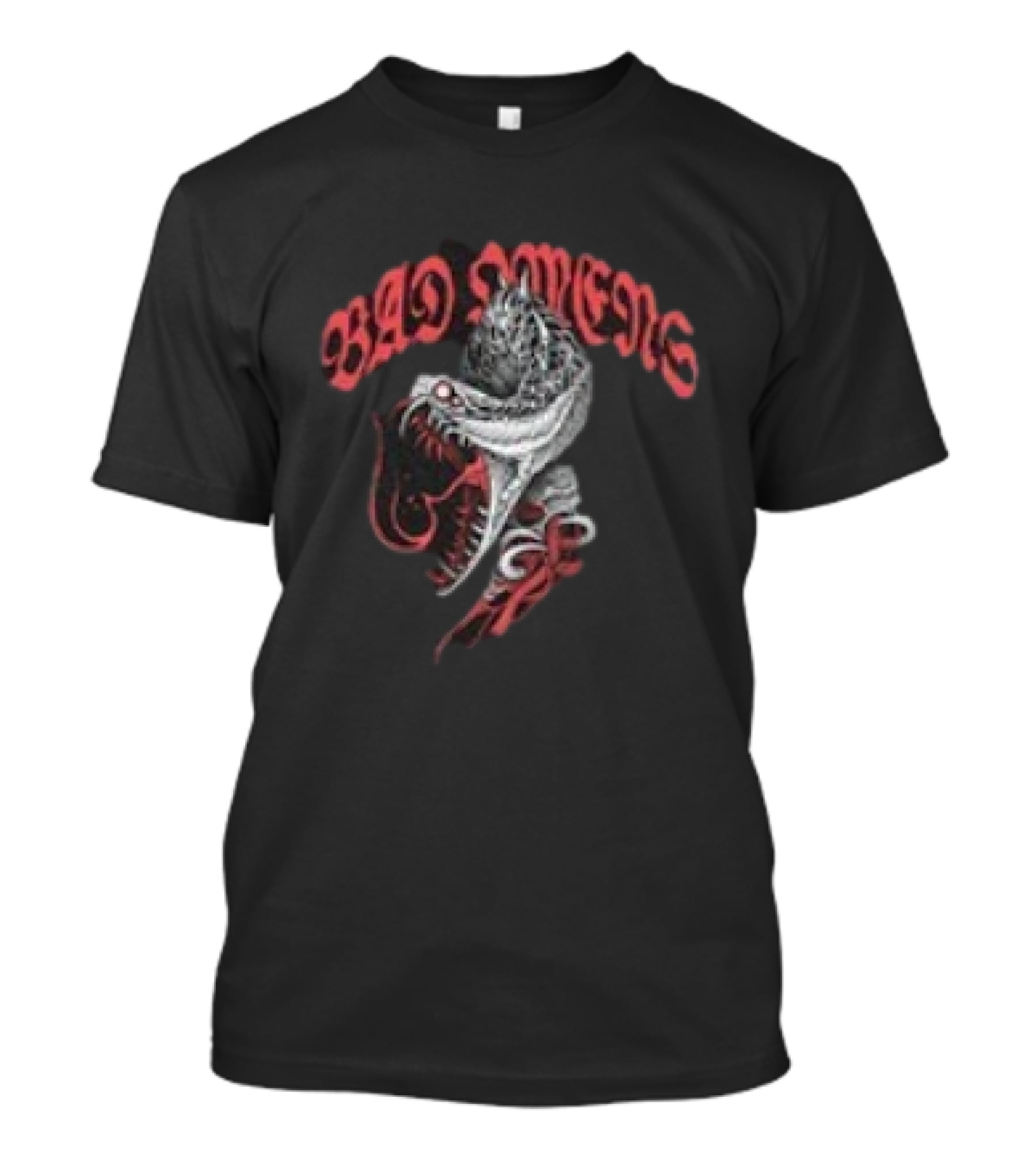 Bad Omens Serpent Tongue Snake Art Red Typography T-Shirt